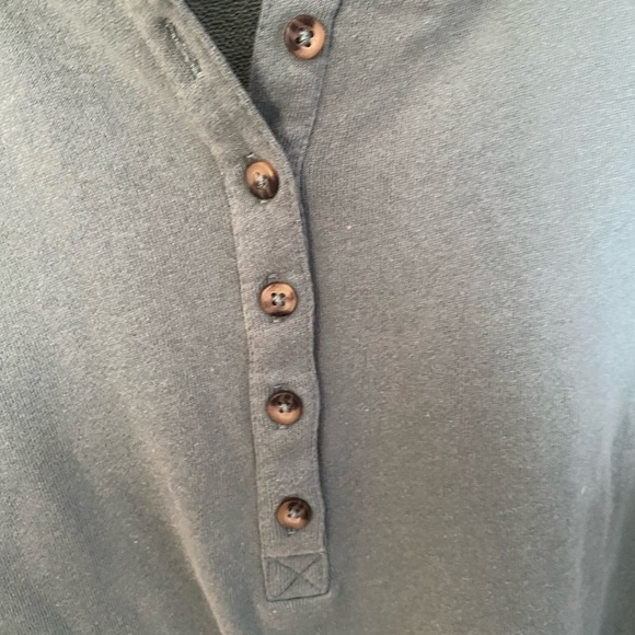 Teal Henley Gap Sweatshirt - Picture 3 of 3